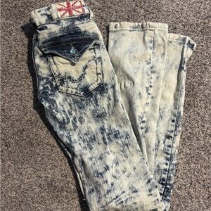 Machine Acid-Wash Jeans